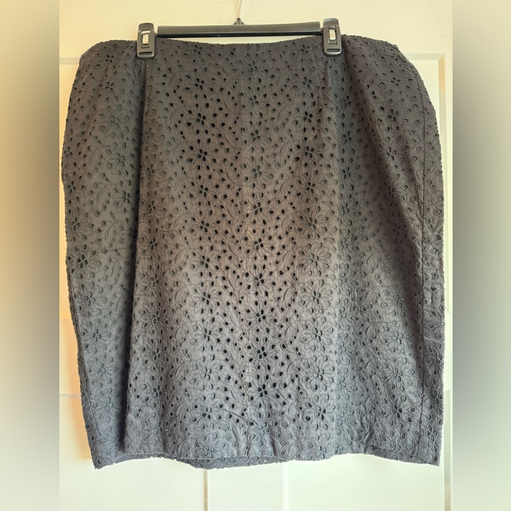 Talbots Charcoal Lace Pencil Skirt